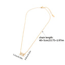 Triple Moon Necklace, 18K Gold Plated Stainless Steel Moon Pendant