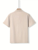 Coolangatta Men's High Collar V-Cut Short Sleeve Shirt, view 16