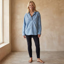 MIERESA Oversized Denim Pullover
