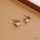 Front Back Earrings for Women, Korean Style Gold Earrings