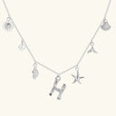 Noelle Initial Necklace with Sea Charms, view 41