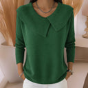 Jennifer Knit Sweater with Soft Collar