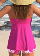 Brigitte ruffled halter neck tankini set, view 8