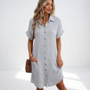 Matilda the effortless linen look shirt dress
