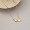 Heart Initial Necklace A to Z, Dainty Gold Letter Necklace for Women