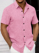 Coolum Men's Short Sleeve Linen Blend Shirt, view 37