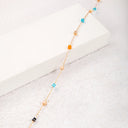 Cube Chain Necklace, Multicolour Short Collarbone Necklace for Women