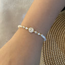 Rina Initial Pearl Bracelet, view 29