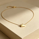 Crown Pendant Necklace for Women, Stainless Steel, 18K Gold Plated or Silver