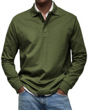 Orson Men's Long Sleeve Casual Polo Shirt, view 9