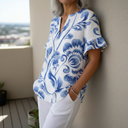 Kiona Elegant Blouse With Floral Print