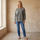 ARIEL French Terry Acid Wash Pullover