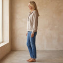 NALAS Zip Henley Acid Wash Fleece Hoodie