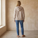 NALAS Zip Henley Acid Wash Fleece Hoodie
