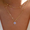 Evil Eye Layered Necklace, Multi Layer Protection Necklace, Gold or Silver