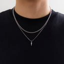 Oscar Men's Layered Spike Pendant Necklace, view 5
