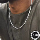 Rafferty Men's Rope Chain Necklace, view 2