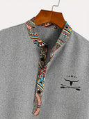 Caloundra Men's Contrast Pattern Collar Short Sleeve Shirt, view 16