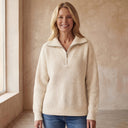 MERANA CASHMERE QUARTER ZIP SWEATER