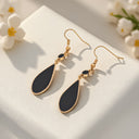 Teardrop Earrings for Women, Enamel Drop Earrings, Red, Black, Blue or White