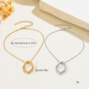 Hollow Pendant Necklace for Women, Geometric Organic Pendant, Gold or Silver