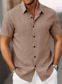 Coolum Men's Short Sleeve Linen Blend Shirt, view 9