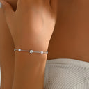 Star and Pearl Bracelet for Women, Dainty Chain, Silver or Gold