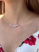 Gold Bead Chain Necklace for Women, Minimalist Geometric Necklace