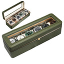 Emilia 6 Compartment Watch Organiser Box with Clear Lid, view 10