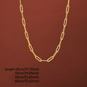 Gold Chain Necklace, 316L Stainless Steel, 18K Gold Plated, Tarnish Resistant, 45 to 60 cm