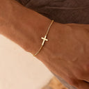 Duncan Men's Sideways Cross Chain Bracelet, view 4
