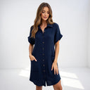 Matilda the effortless linen look shirt dress