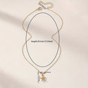 Starfish Necklace for Women, Gold Tone Minimalist Beach Pendant