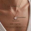 Cross Necklace for Women, 18K Gold Plated Cross Pendant, White or Blue