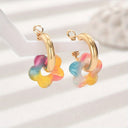 Clover Flower Earrings for Women, Lucky Flower Earrings, 18K Gold Plated