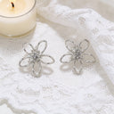 Clip On Earrings for Women, Flower Clip Earrings, No Piercing, Gold or Silver