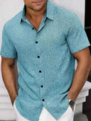 Coolum Men's Short Sleeve Linen Blend Shirt, view 13