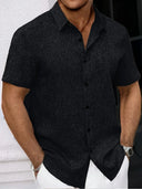 Coolum Men's Short Sleeve Linen Blend Shirt, view 40