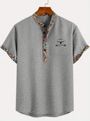 Caloundra Men's Contrast Pattern Collar Short Sleeve Shirt, view 15