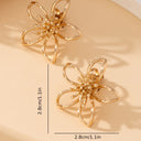 Clip On Earrings for Women, Flower Clip Earrings, No Piercing, Gold or Silver