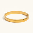 Yvette Large Gold Stacking Bangle in 18k gold plated stainless steel