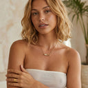 Nerys Sculpted Gold Pendant Necklace, view 6