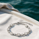 Charis Bezel Set Zircon Station Chain Bracelet, view 9