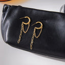 Kiara Gold Link Chain Hoops, view 7