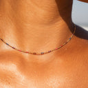 Isadora Rainbow Beaded Choker Necklace, view 3