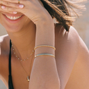 Fallon Dainty Beaded Chain Bracelet, view 3