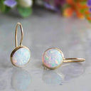 Iris white opal earrings for women