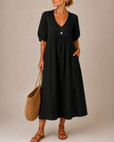 Sefi Lace Trim Midi Dress
