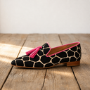 Susie pointed toe tassel loafers in animal print