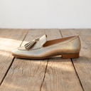 Ruby gold metallic loafers for women